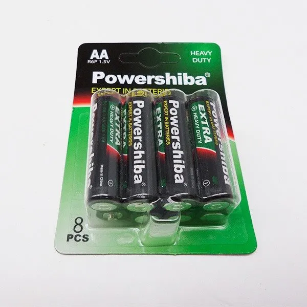 Pack 8 pilas Poweshiba AA larga duración con Certificación RoHS