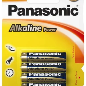4X PILA ALKALINE POWER PANASONIC LR03 AAA 1.5V | Recargables 1000 Veces |