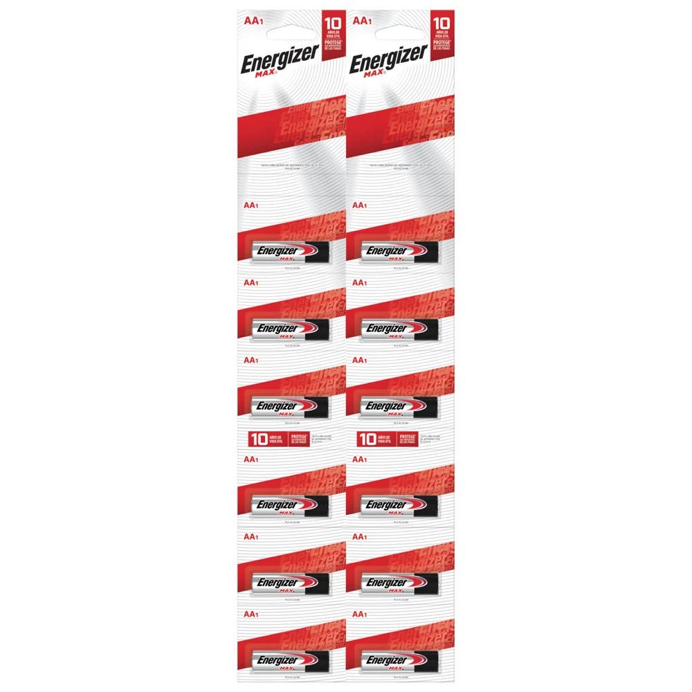 Tira de pilas alcalinas Energizer® "AA", 12 piezas Surtek | Recargables 1000 Veces |