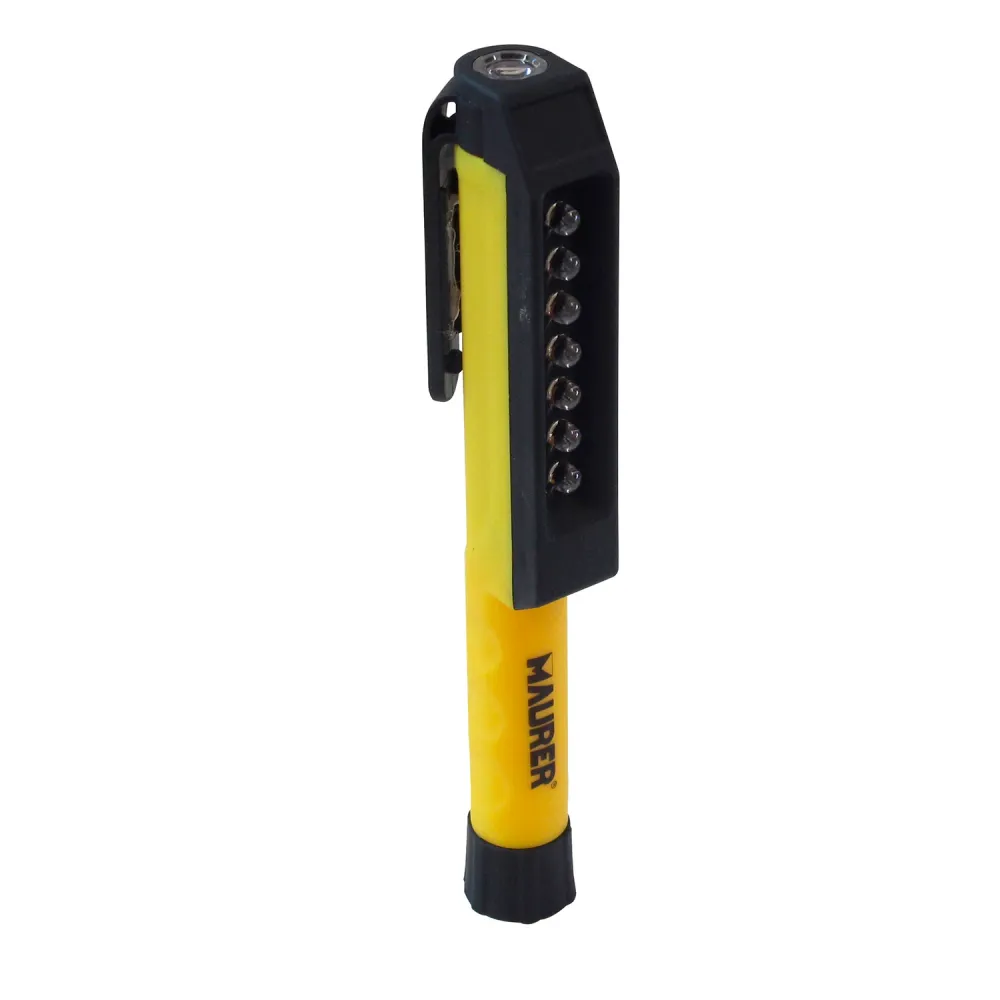 Linterna LED Multifunción Tipo Boligrafo Bateria (3 AAA) 50 Lumenes Con Iman y Colgador de Baja Autodescarga