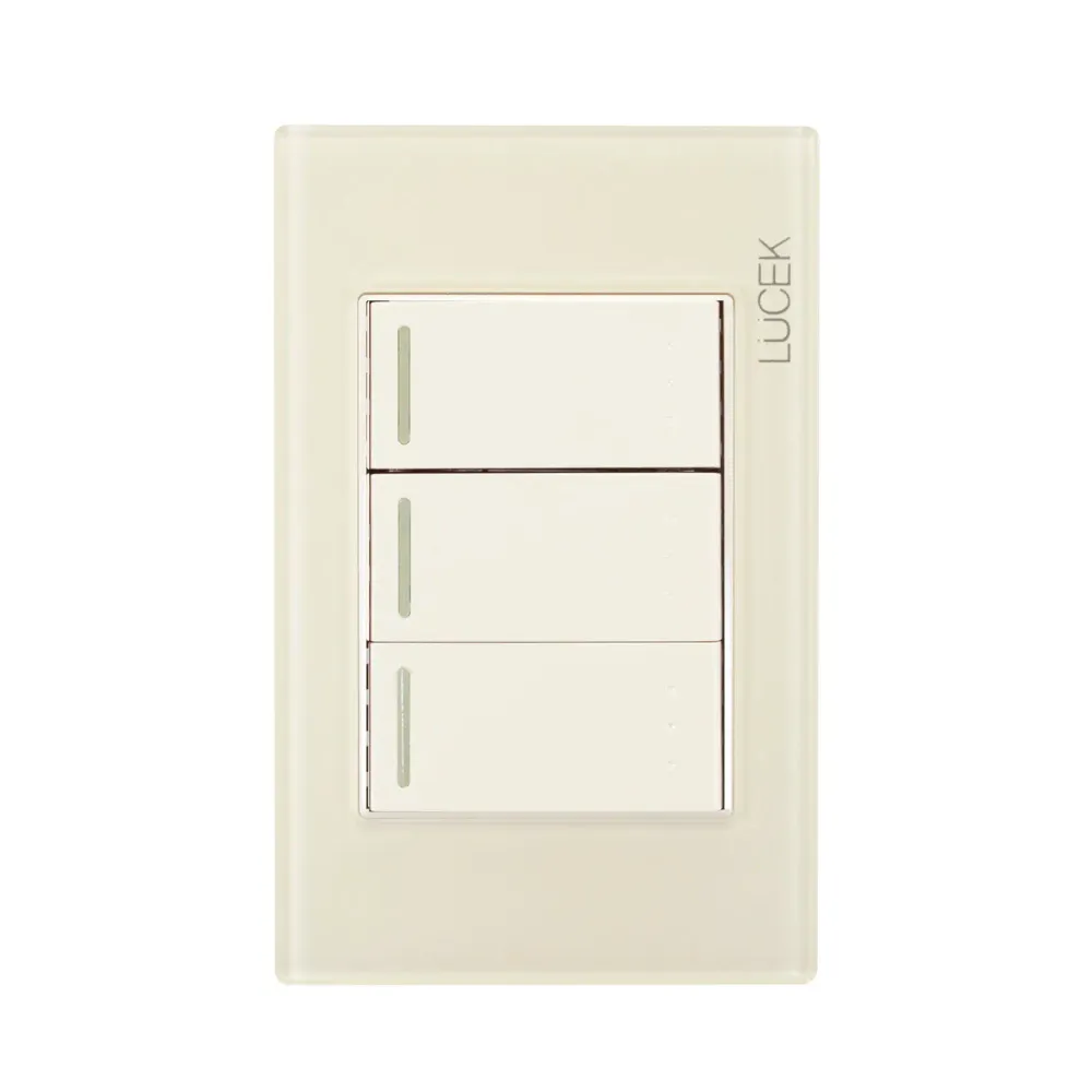 Pilas de Litio Placa lucek colors c/3 apagadores escalera hueso