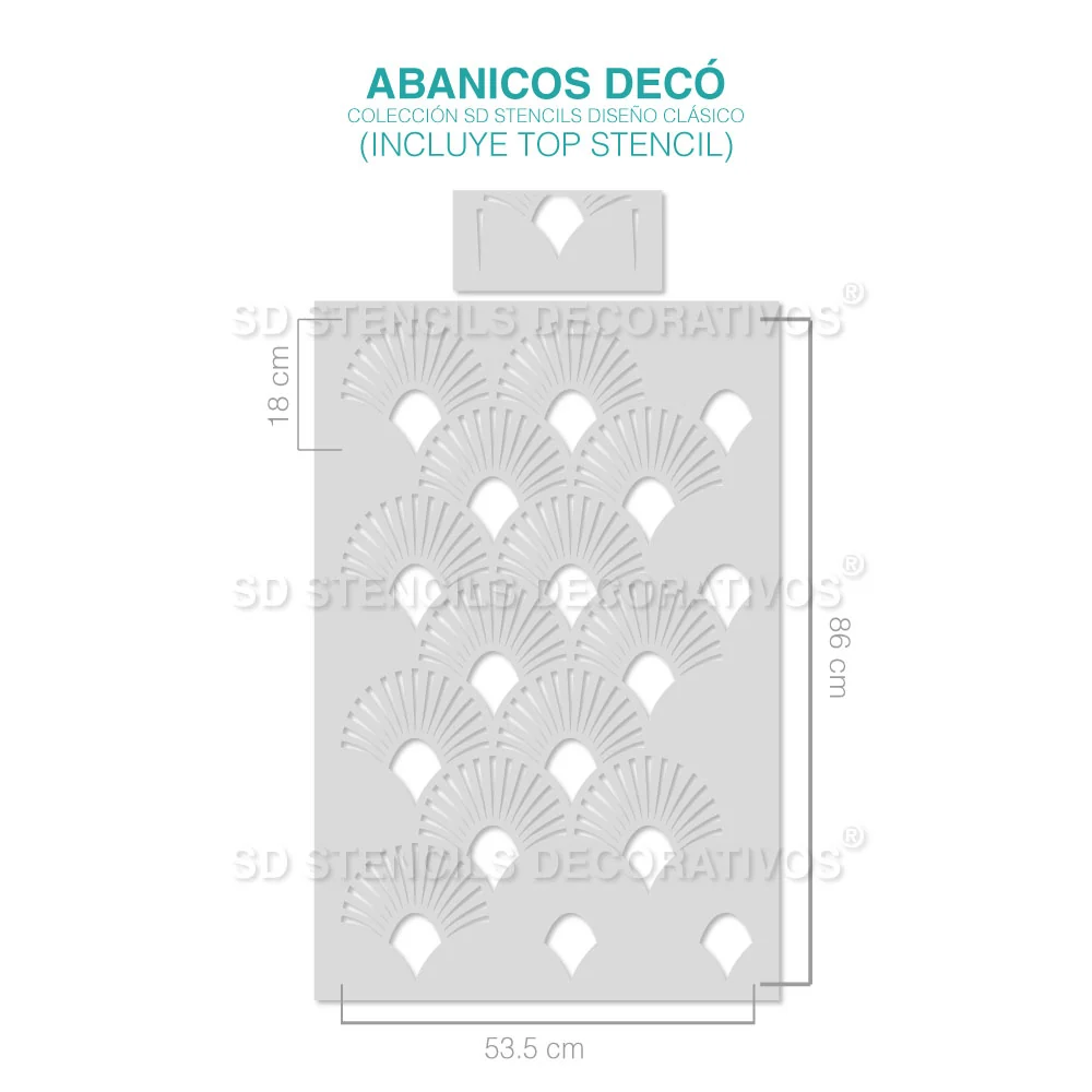ABANICOS DECÓ STENCIL de Baja Autodescarga