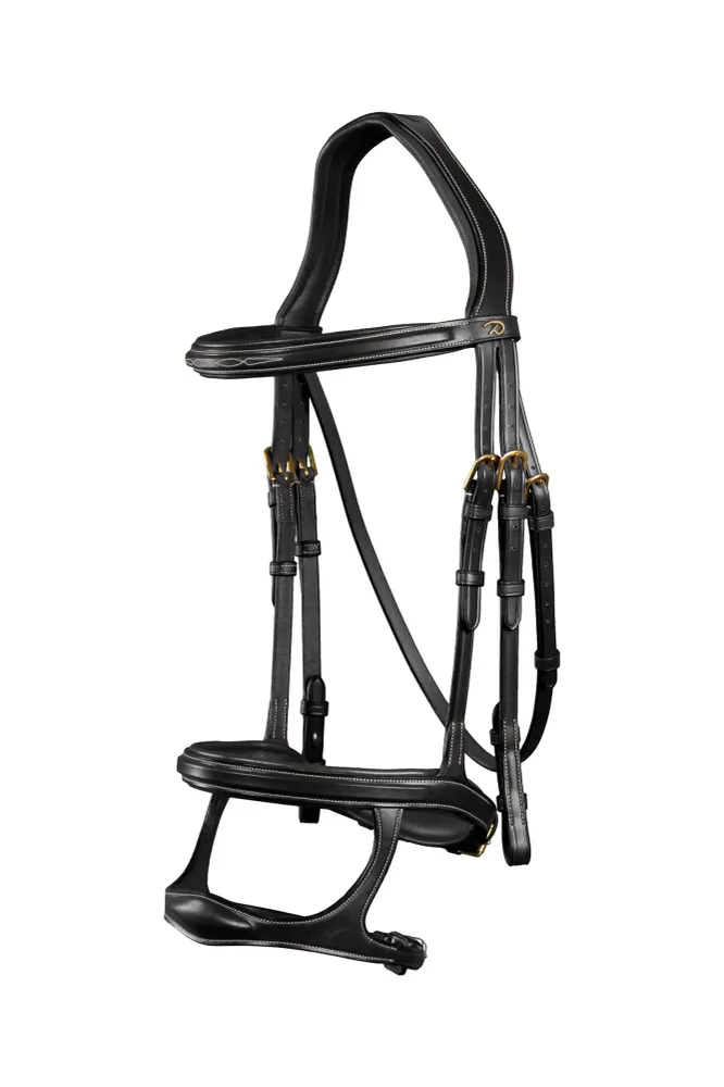 D Collection Double Noseband Bridle Azabache F