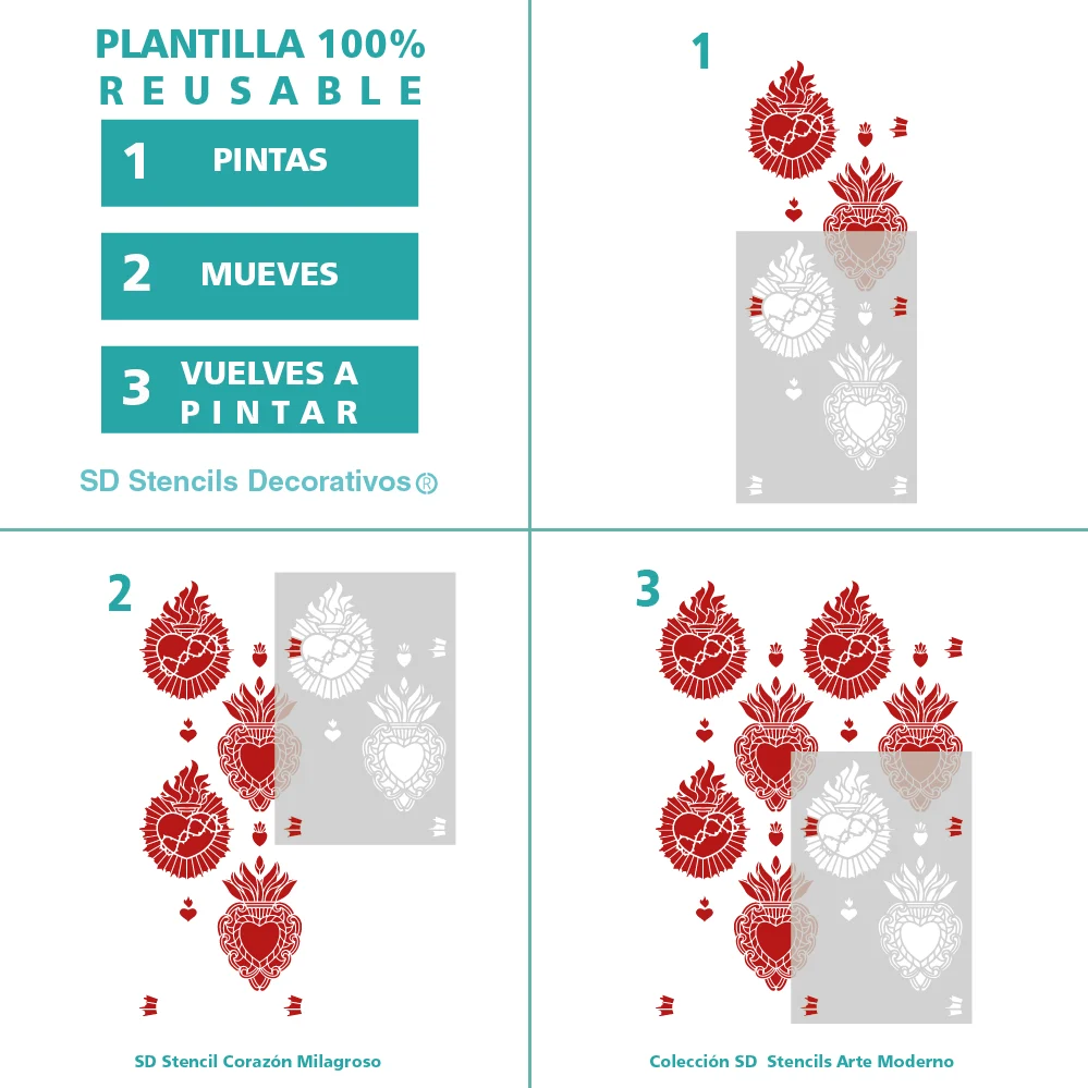 CORAZON MILAGROSO STENCIL con Certificación RoHS