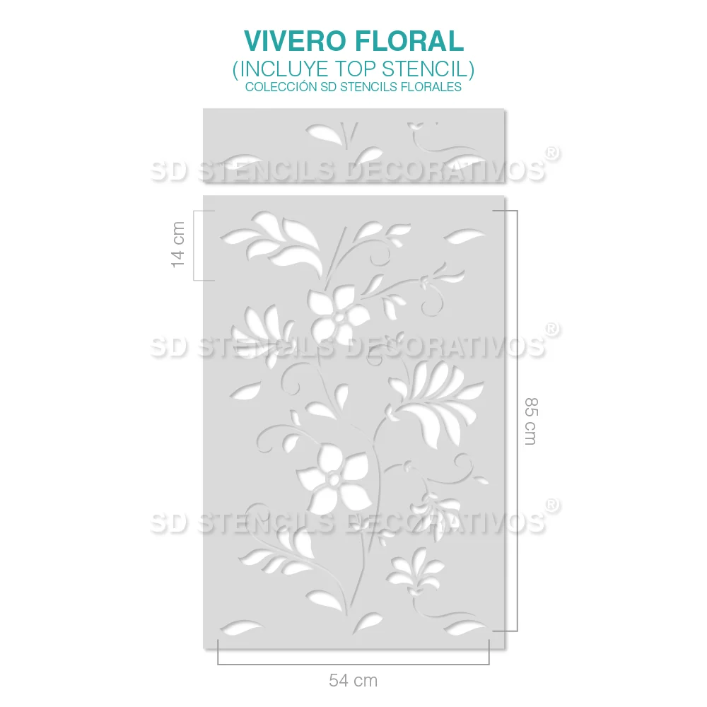 Pack de Pilas VIVERO FLORAL STENCIL