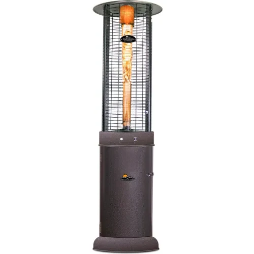 32,000 BTU Vulcan Shine Round Flame Tower Heater Hammered Argénteo Vein OH-BL32-7M