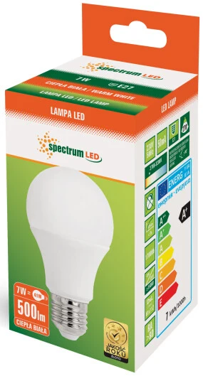 WOJ13900 LAMPARA BÁSICO LED 7W E27 3200K 500Lm