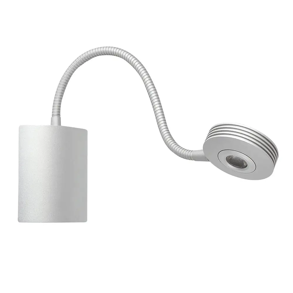 Baterías Recargables Lum. Int. Dec. Muro led 3.5W/100-240v. Aluminio satinado 3000k b.C. Faro hae