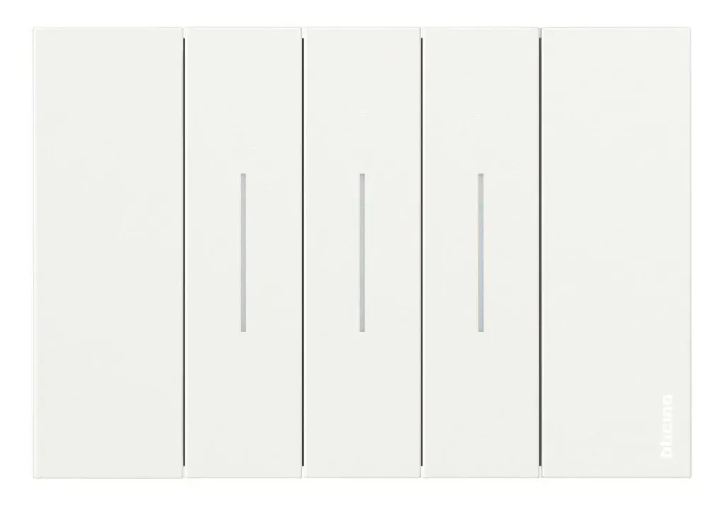 Baterías Recargables Placa de 3 modulos blanco Livingnow Bticino