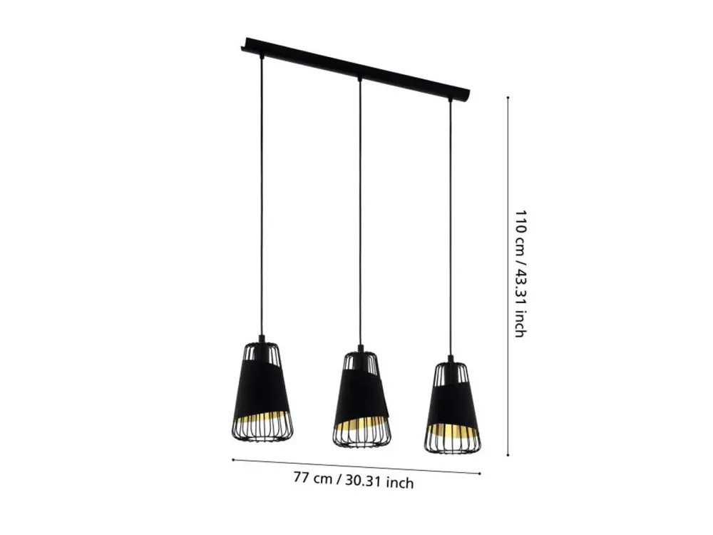 Lampara de Techo Austell Triplicado Eglo