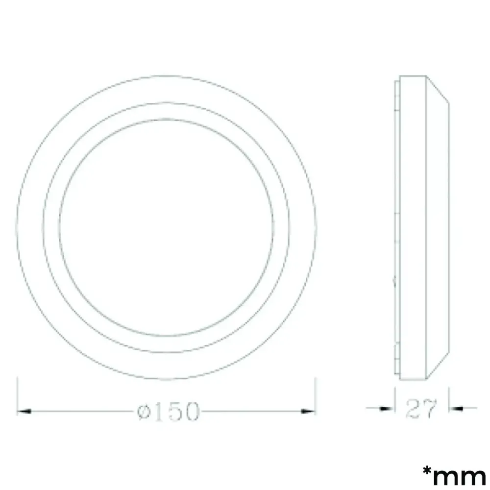 Luminaria ledvance circular wall light decoled 3w - 3000k de Baja Autodescarga