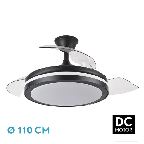 Pack de Pilas Ventilador de techo ESPARTA 3 aspas Plata