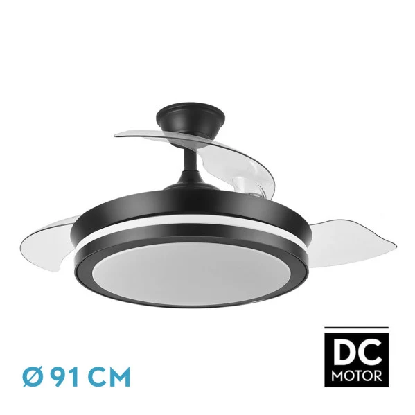 Pack de Pilas Ventilador de techo ESPARTA 3 aspas Plata