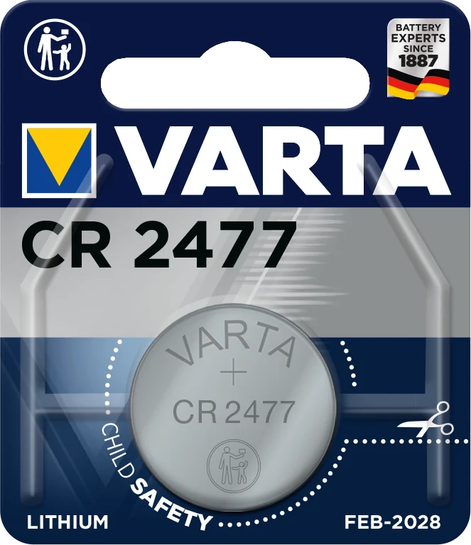 Pack de 10 uds PILA BOTON CR2477 Varta 3v