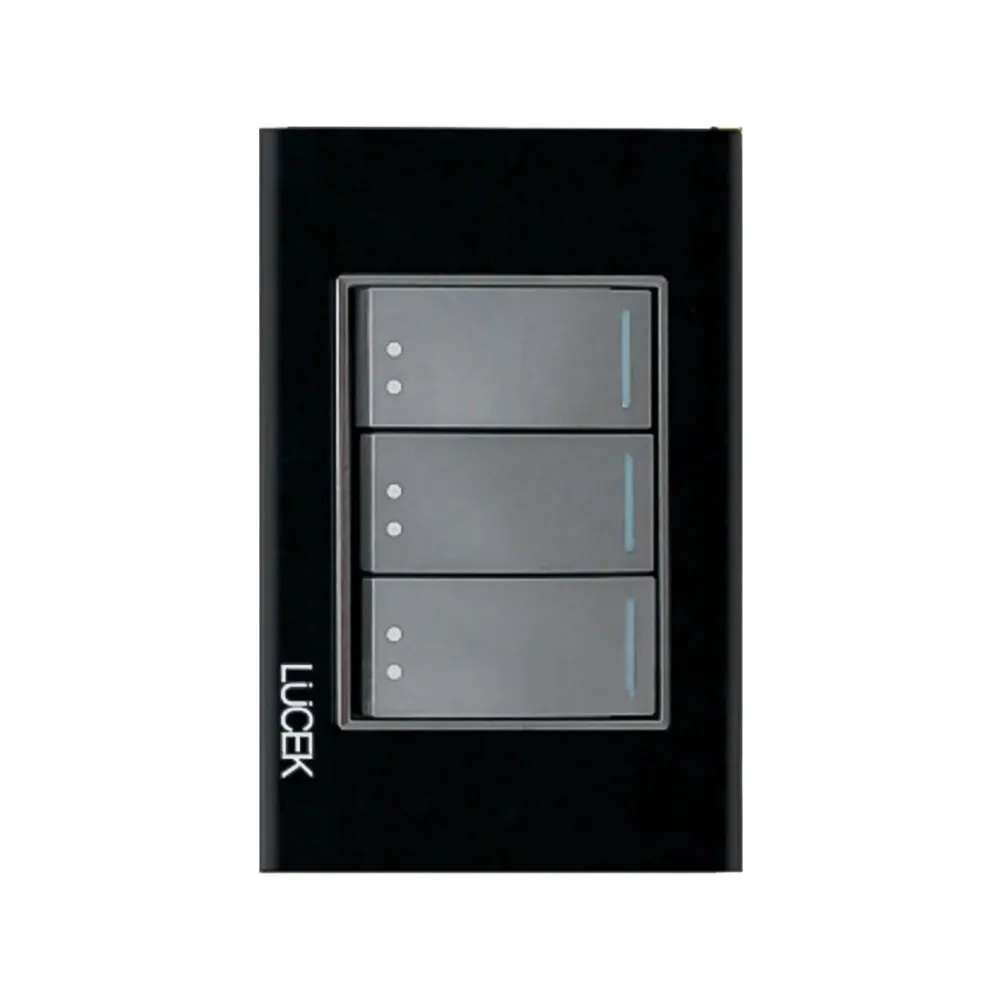 Placa 3 pagadores Escalera Cristal Negro para Juguetes