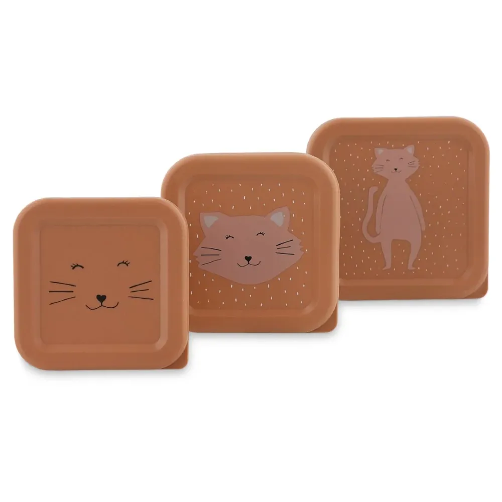 Recargables Premium Fiambrera cuadrada set 3 Cat