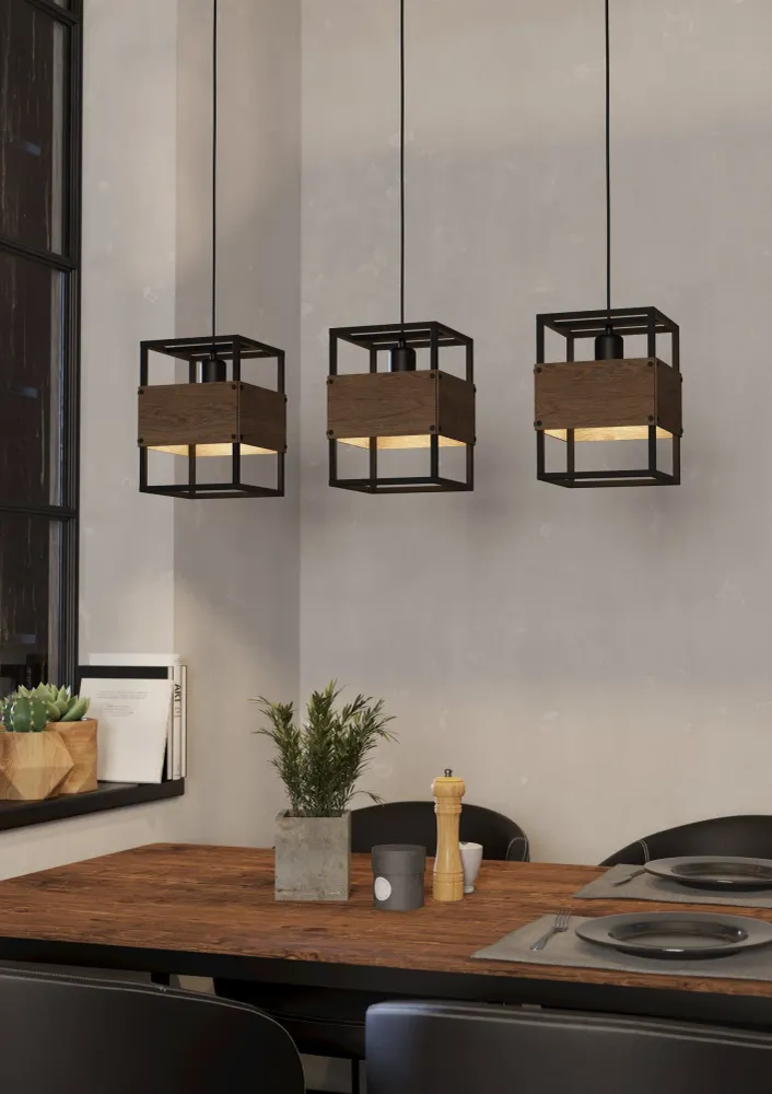 Recargables Premium Lampara colgante Eglo Evesham de 3 luces