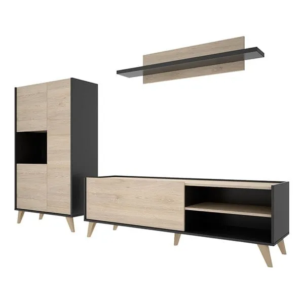 Salón Ness 03KNESS1 3 pcs grafito/nature | Recargables 1000 Veces |