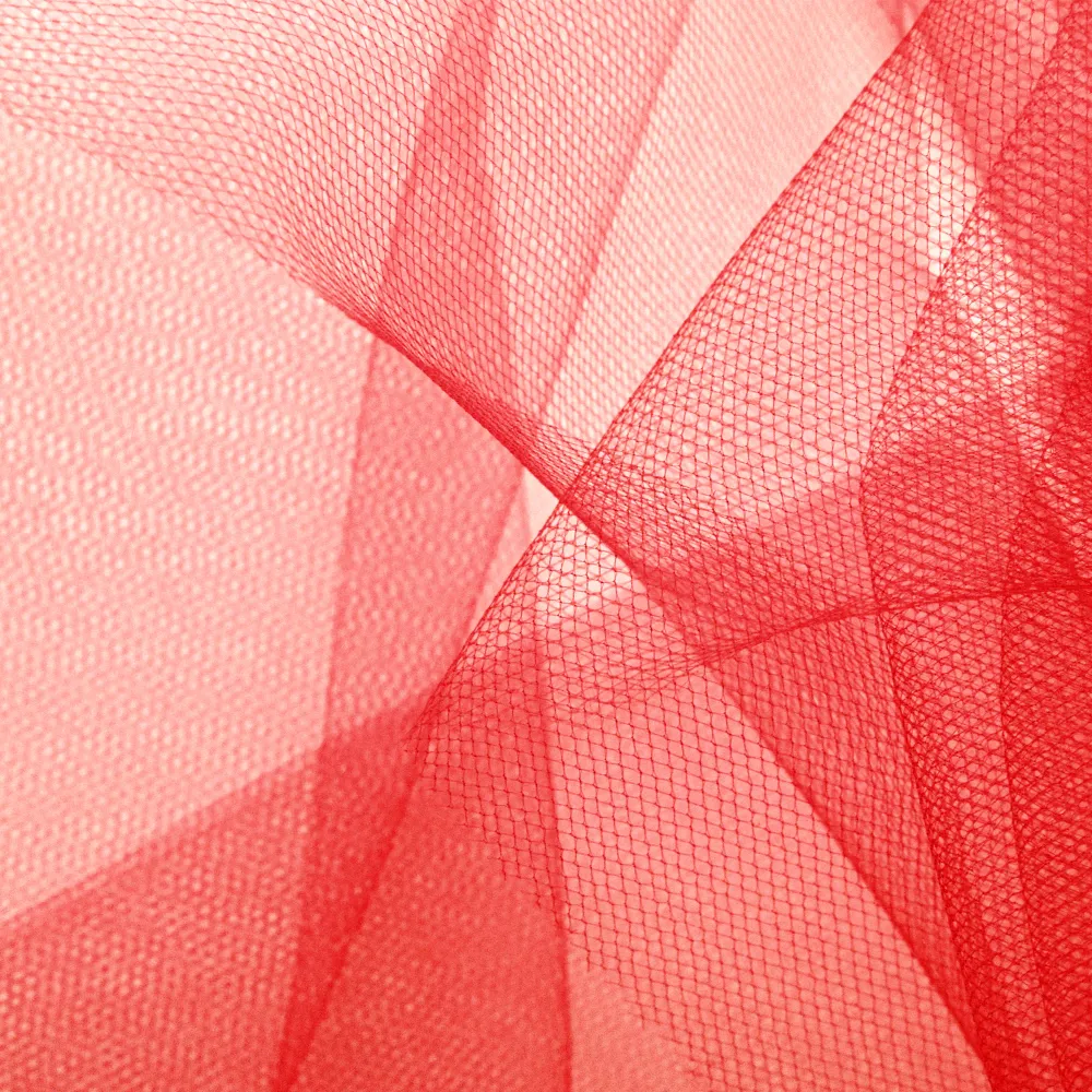 Tul liso rojo 0,3x9m