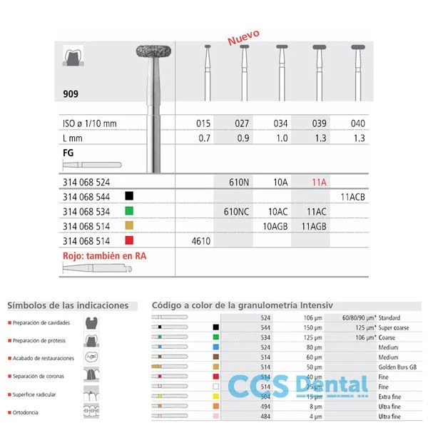 Fg 10A/6 909-034 Fg Diam. Medio 6Uds.