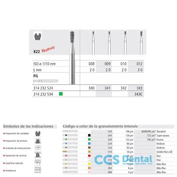 Fg 343/6 822-012 Fg Diam. Medio 6Uds.