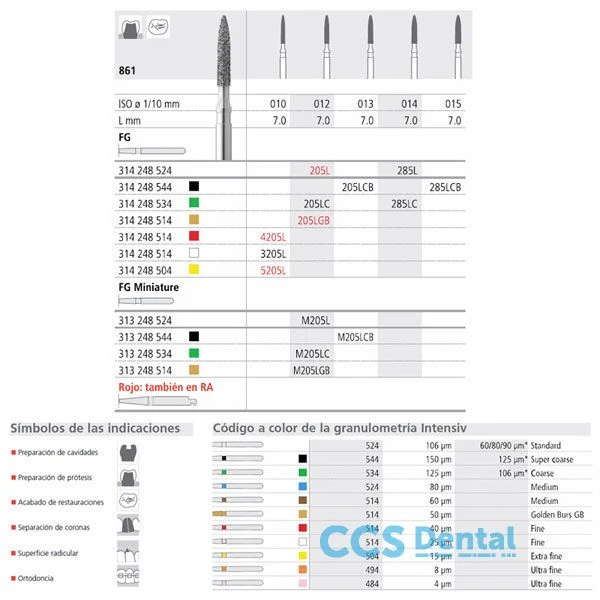 Fg 4205L/6 861-010 Fg Diam. Refinado 6Uds.