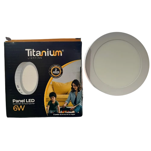 Alta Duración Panel redondo led de incrustar 6W luz blanca