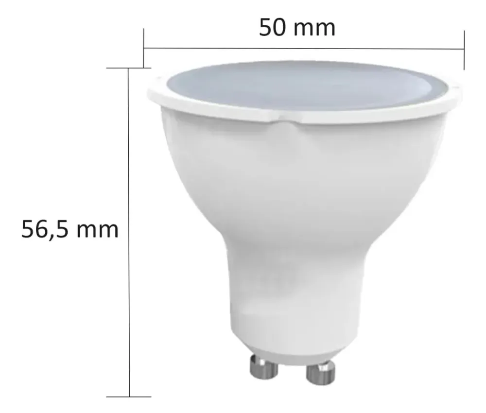 AMPOLLETA LED DICROICA 6 W GU10 6500K