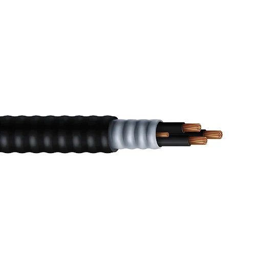 6 AWG 3C Type MC XLPE/AIA/PVC Armored Power Cable 600V Resistentes Derrames