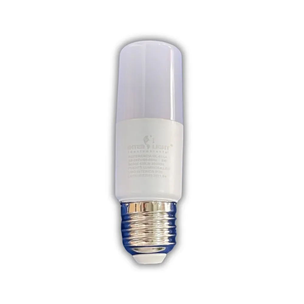BOMBILLO LED 6W TORPEDO CILINDRO 6500