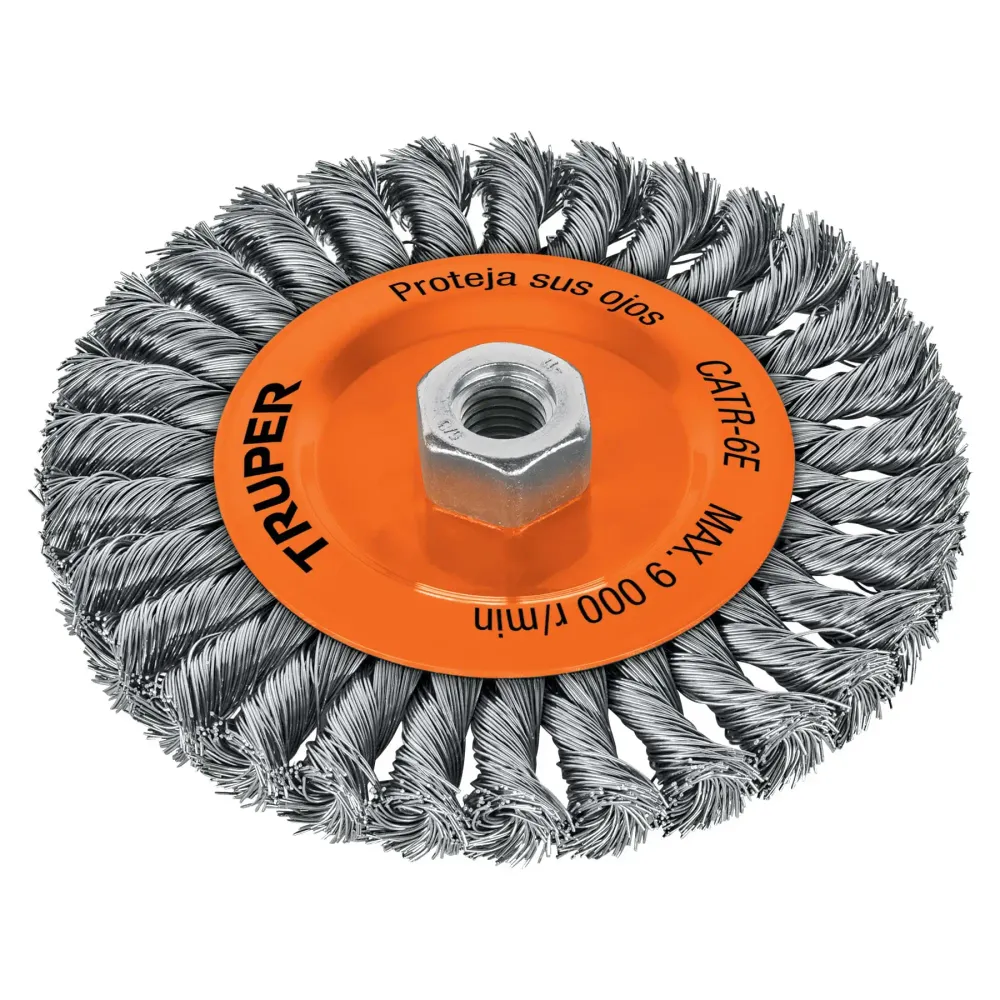 Carda circular trenzado 6" truper construccion con Tecnologí de Larga Duración