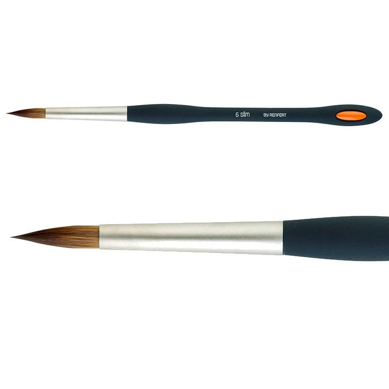 Cepillo de estilo de arte de laico N ° 6 Cabello natural delgado calidad exclusivo