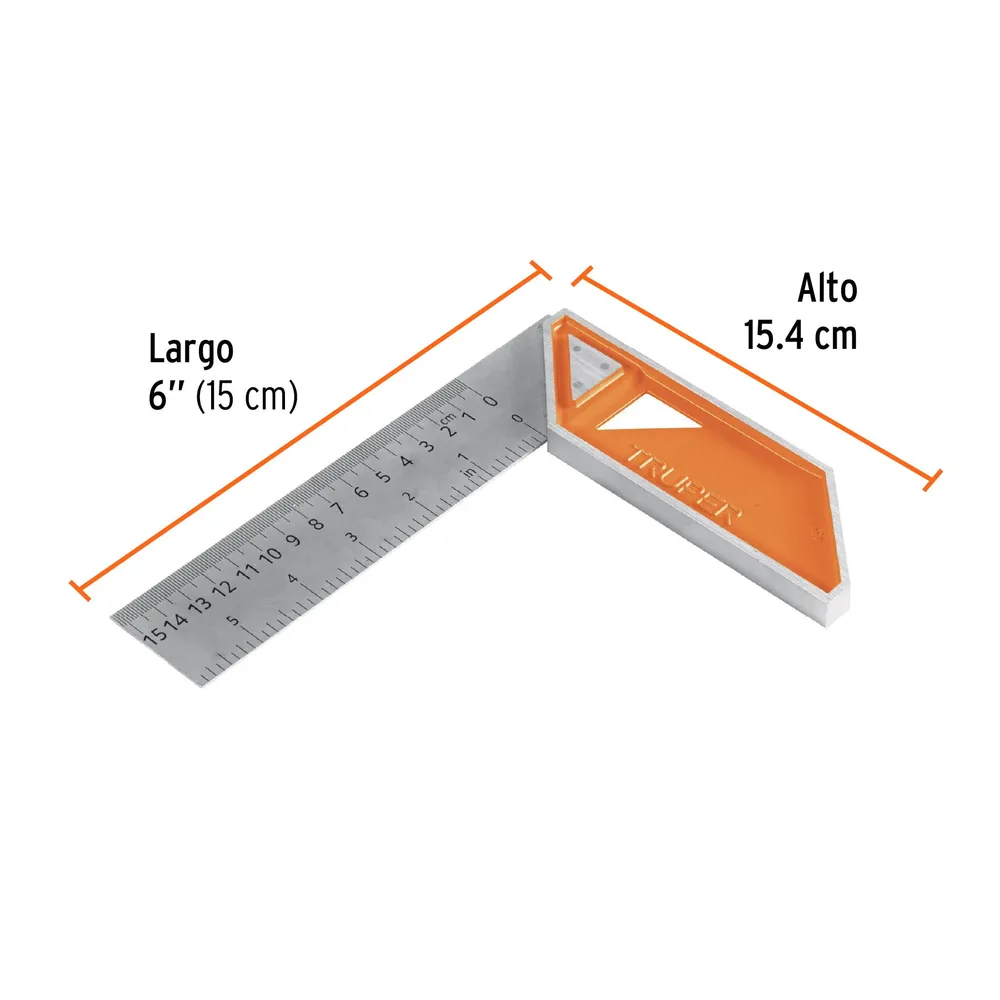 Certificadas CE Escuadra para carpintero, 6"