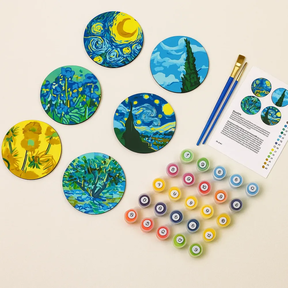 Certificadas CE Set 6 Posavasos- Van Gogh