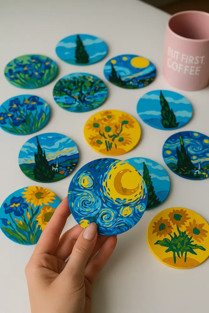 Certificadas CE Set 6 Posavasos- Van Gogh