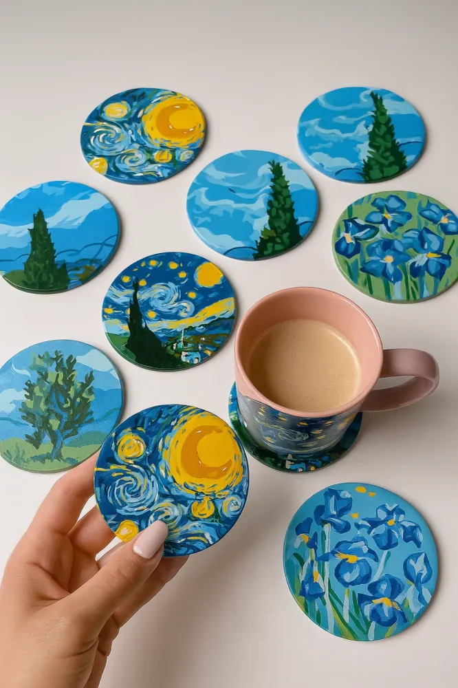 Certificadas CE Set 6 Posavasos- Van Gogh