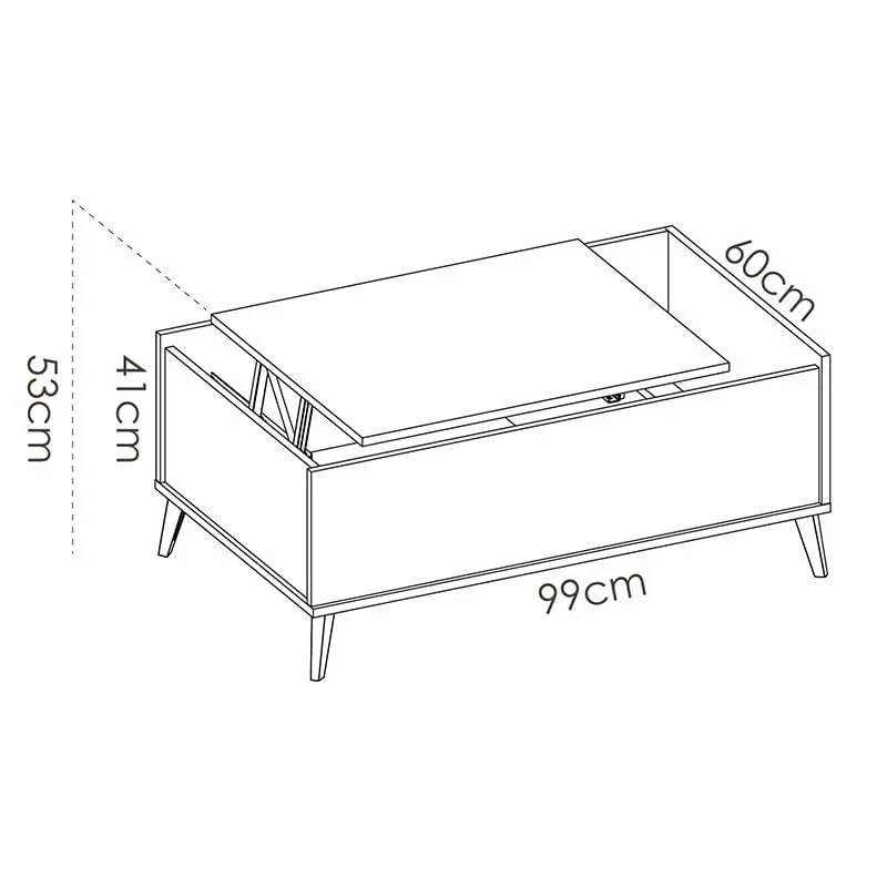 Composición de salón Ness 6 madera/blanco con Cargador Incluido