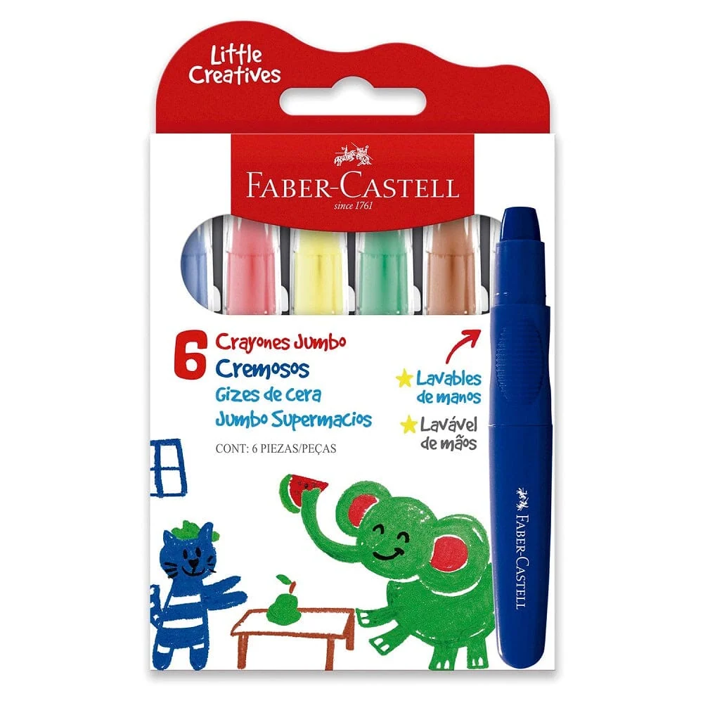 Crayones Jumbo Cremosos Básicos 6 Un