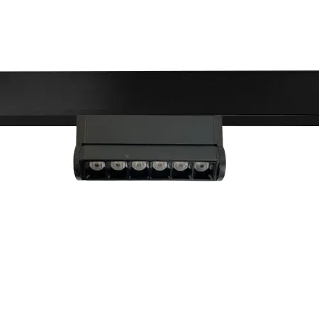 Foco metal negro para riel magnético LED 6W - ARFO0015