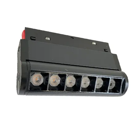Foco metal negro para riel magnético LED 6W - ARFO0015