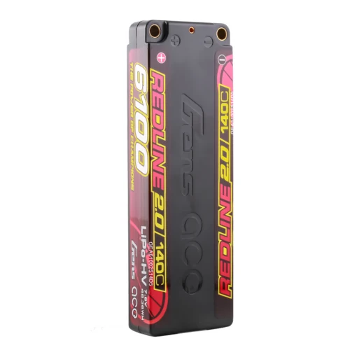 Gens Ace 6100mAh 2S1P 7.6V HardCase HV Redline 2.0 Series Lipo Battery GEA61002S14D5