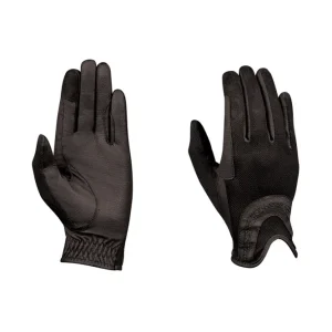 Guantes de equitación Pull On Glitter Mesh Back Ónix 6