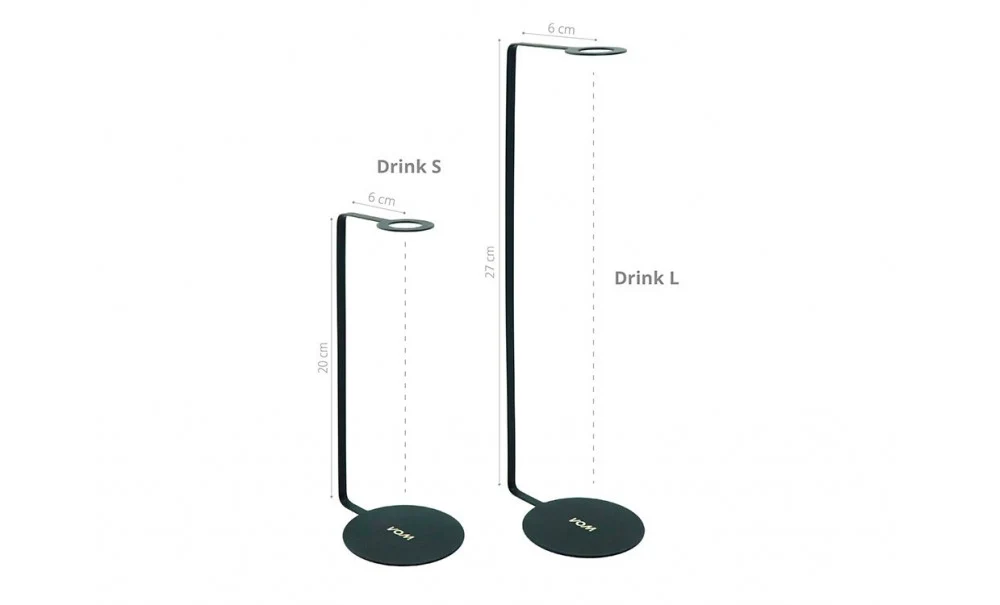 HOLDERS DRINK VOM TITANIO NEGRO - 6 UDS