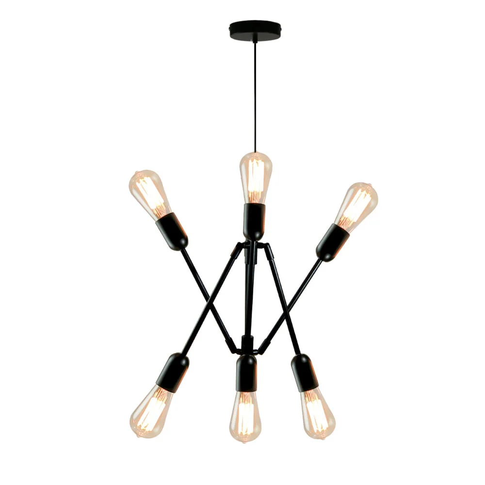 Lámpara de techo ajustable 6x40w | Recargables 1000 Veces |