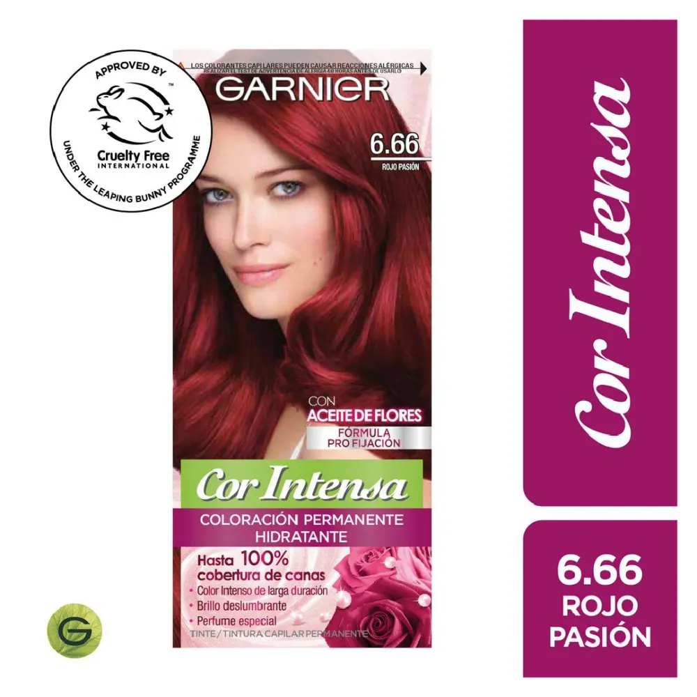 Nutrisse Cor Intensa Tintura 6.66 Rojo Pasión con Certificación RoHS