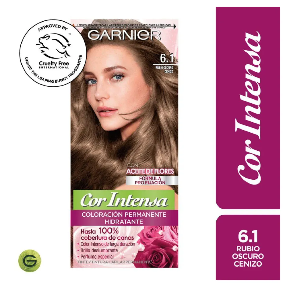 Nutrisse Cor Intensa Tintura 6.1 Rubio Negro Cenizo