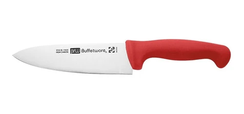 Pilas de Reloj Cuchillo chef 6" rojo BUFFETWARE #24803.