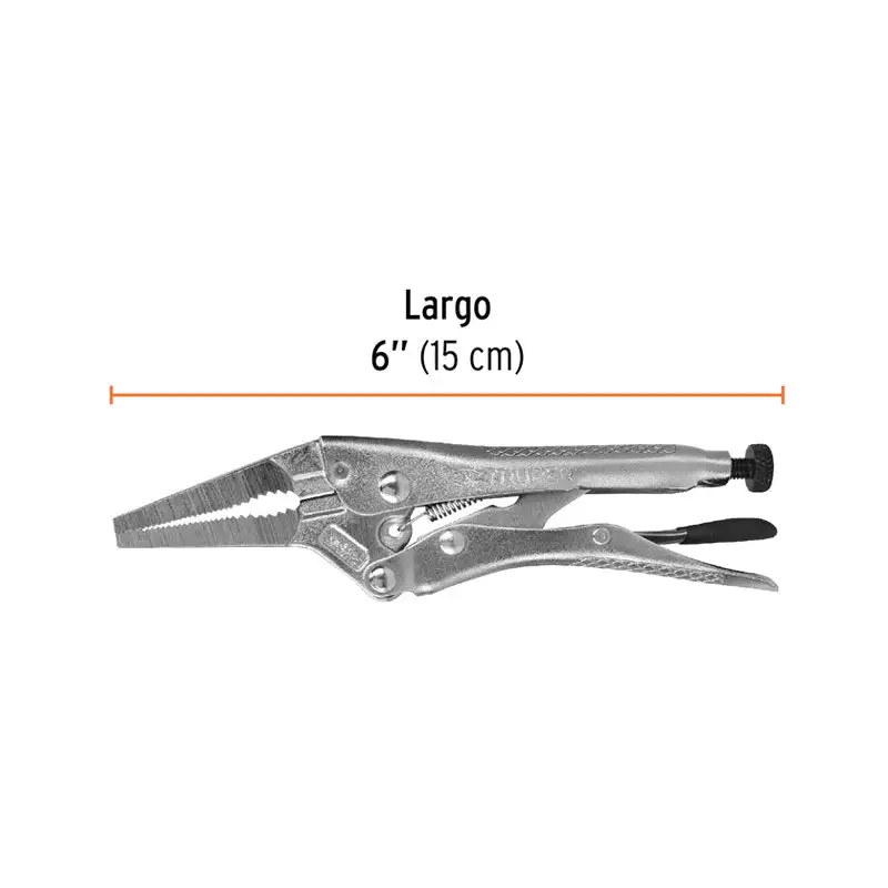 Pinza de presión 6", punta larga, truper Resistentes Derrames