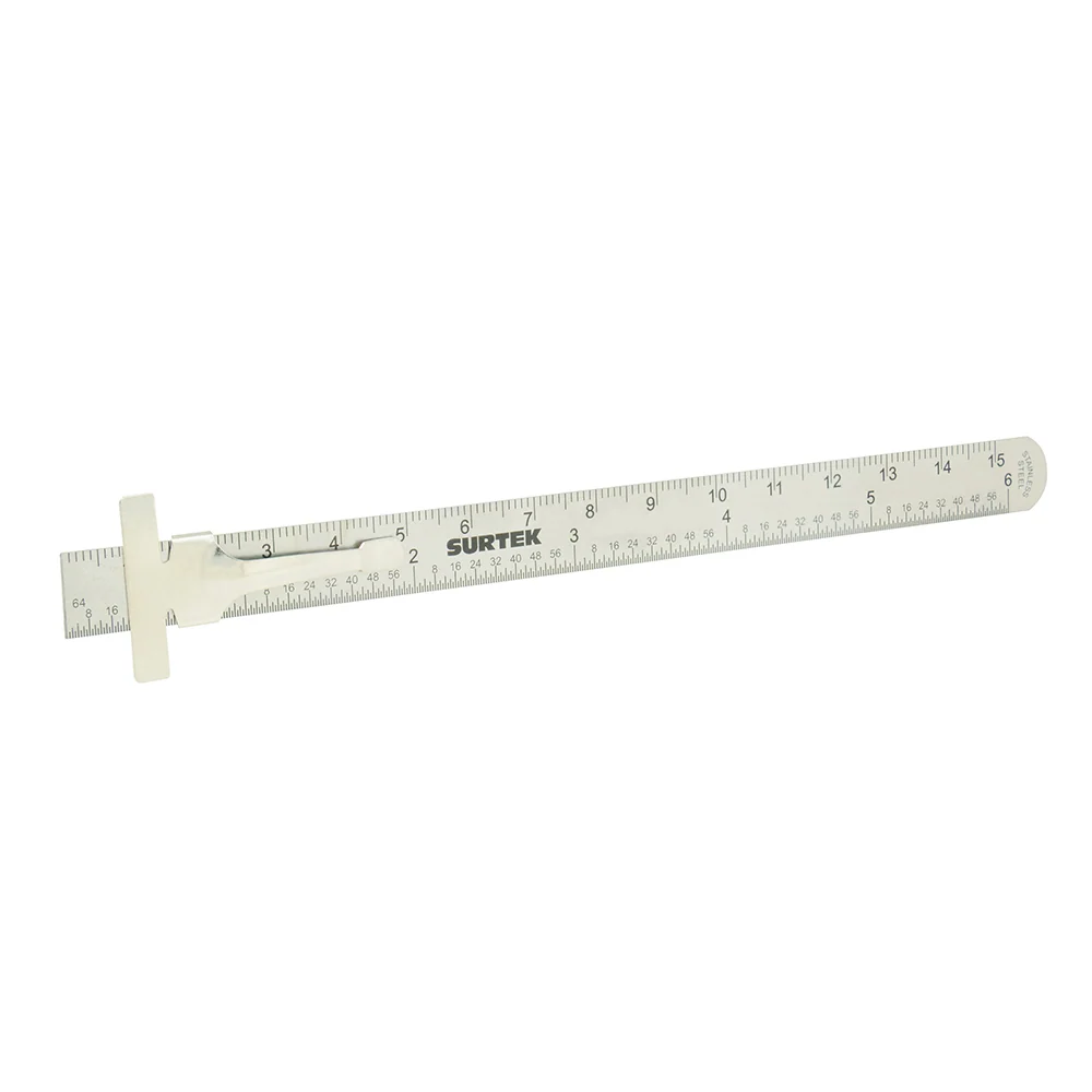 Regla de bolsillo de acero inoxidable 6" Surtek con Certificación RoHS