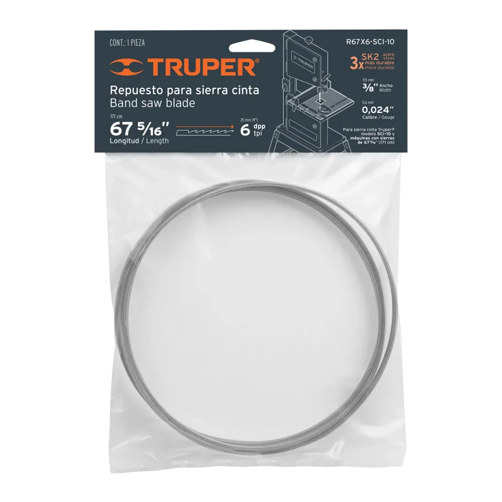 Repuesto sierra 67" x 6 dpp, para sierra cinta sci-10